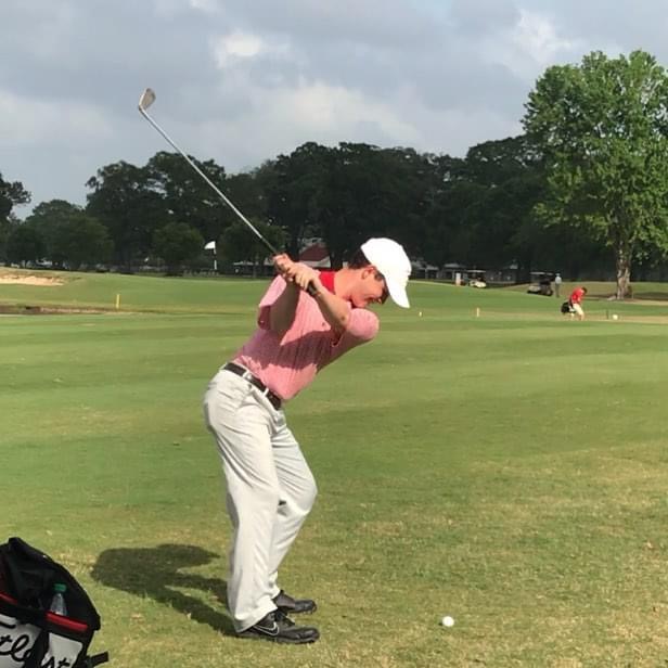 Liam on the golf course